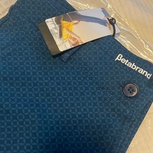 NWT BetaBrand Dress Yoga Pants Classic Bootcut Blue Geode Petite Large